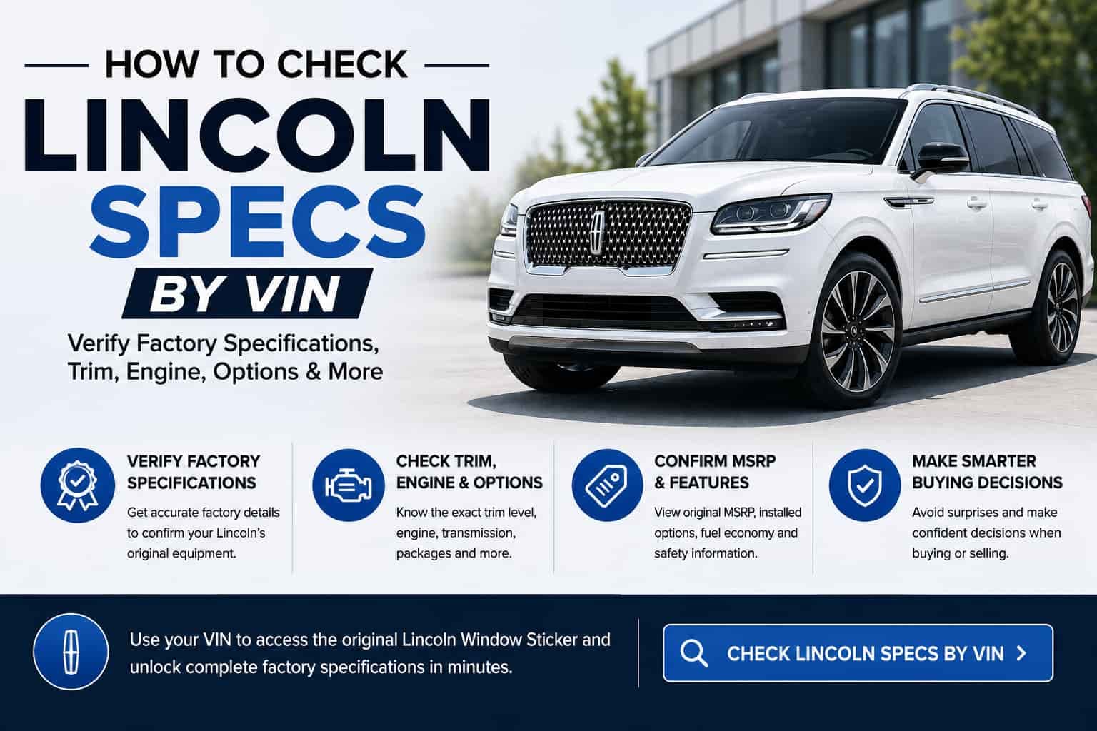 How to Check Lincoln Specs by VIN (Complete Guide)
